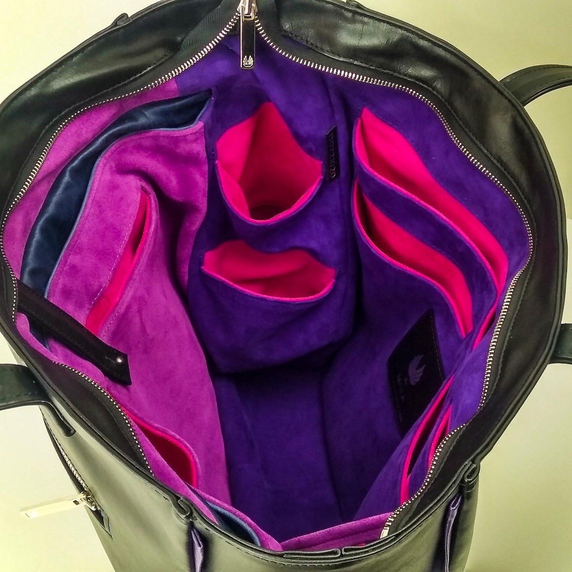 Custom Leather Tote Luxury Handbag Practical Workbag Etsy