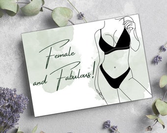 Postcard / greeting card / girlfriend / girlfriends / birthday / girl power / girls / digital download / PDF / female empowerment /