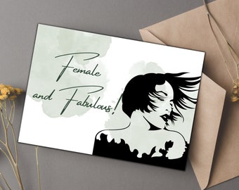 Postcard / greeting card / girlfriend / girlfriends / birthday / girl power / girls / digital download / PDF / female empowerment /