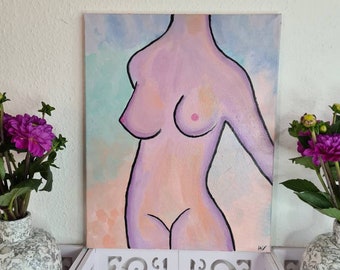 Acrylic painting | Painting Mrs. | Nude picture | Act | Nude Picture | Canvas | Decoration | Home furnishings | Feminism | Feminist Art