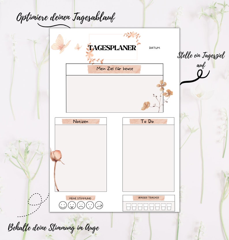 3 Planner Set / Daily Planner / Weekly Planner / Meal Planner / To Do List / Shopping List / Self Care / Selflove / Digital Download / PDF image 2