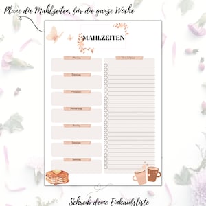 3 Planner Set / Daily Planner / Weekly Planner / Meal Planner / To Do List / Shopping List / Self Care / Selflove / Digital Download / PDF image 3