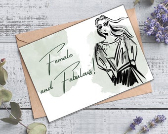 Postcard | Birthday card | girl power | female empowerment | BFF | girlfriend | map | Congratulations card | Gift | Girl | Woman