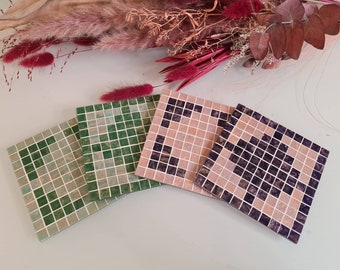 Handgemachte Mosaik Untersetzer aus Glas | Mosaik | Geschenk | Einweihungsgeschenk | Deko / Dekoration | Untersetzer für Gläser und Tassen