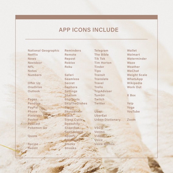 180 Earth Tone App Icons Theme Pack Premium Aesthetic Ios Etsy