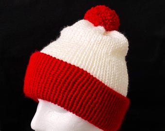 Where's Waldo Hat Wally Hat Beanie with Pompom