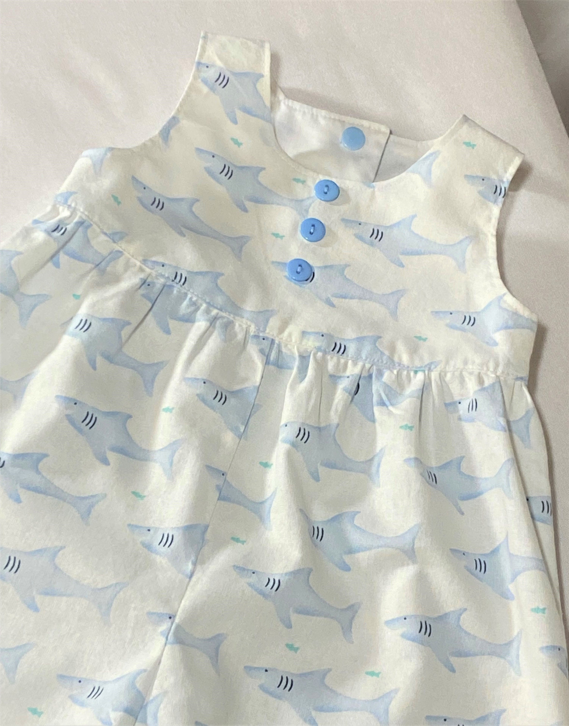 New Born Baby Romper Blanket With Hood In Beautiful Shark Design main image 0