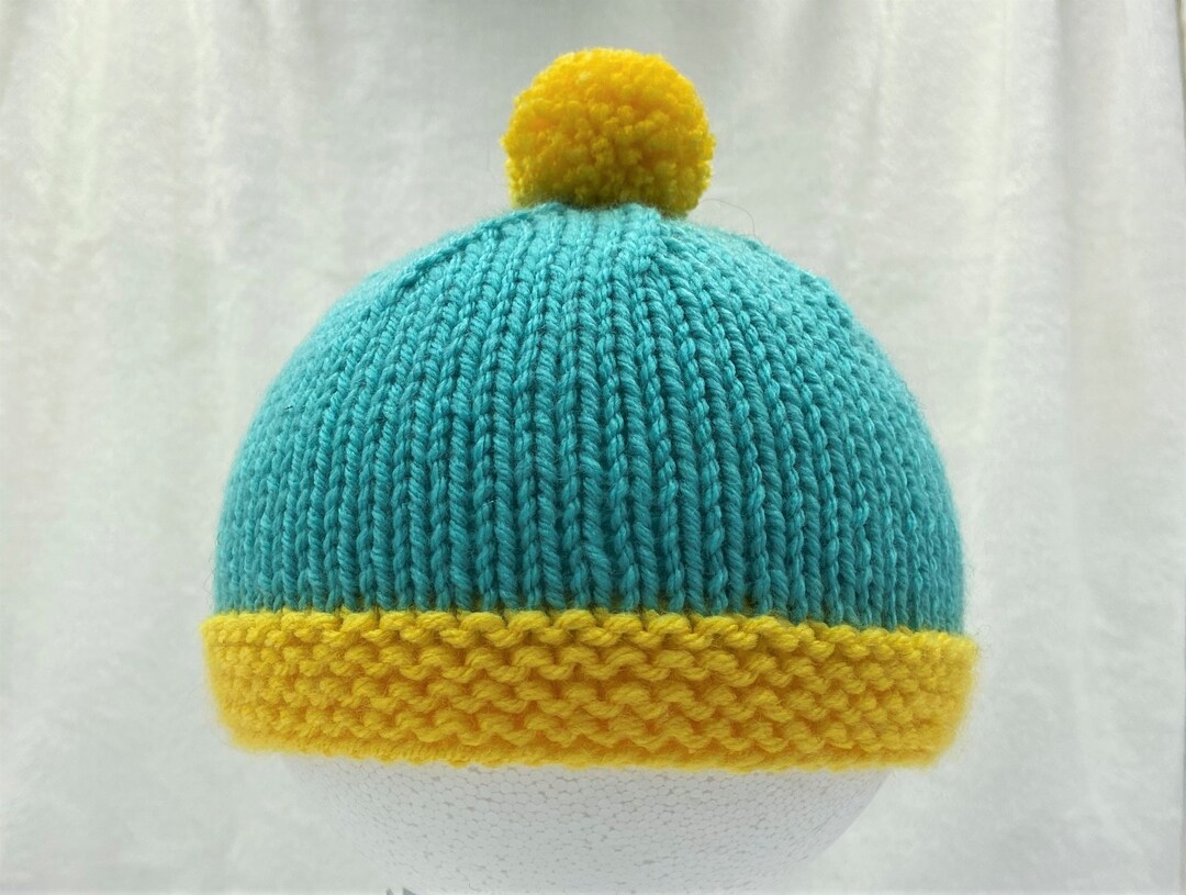 Cartman Hat South Park ALL SIZES Eric Cartman Knit Hat Turquoise Yellow ...