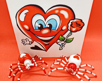 Evnis Pink Crystal Spider Brooch Rhinestones Pin Wedding Gift Valentines Mothers Day 