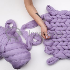 1 gomitolo = 4,56 kg = 10,0 libbre, filato spesso 100% Merino 25-28 micron, lavoro a maglia con le braccia, filato Merino, filato super spesso e voluminoso, regalo di compleanno