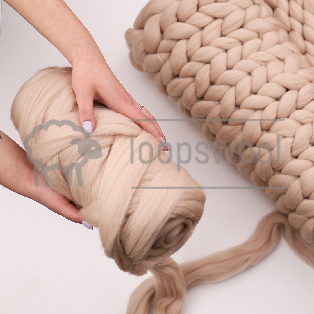 Cotton Yarn, 1 Ball 0,9 Kg 45 M, Giant Chunky Yarn, Organic Yarn