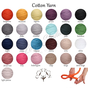 COTTON yarn, 1 BALL 0,45 kg 22,5 m, Arm knitting yarn, Chunky COTTON knit yarn, Safe for children, Super bulky big yarn image 10