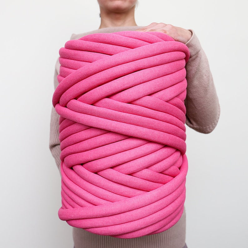 COTTON yarn, 1 ball 2 kg 100 m, Not shedding, Washable, Tube anti-allergic, Giant Chunky yarn, Arm knitting yarn, Super sock Jumbo Yarn image 9