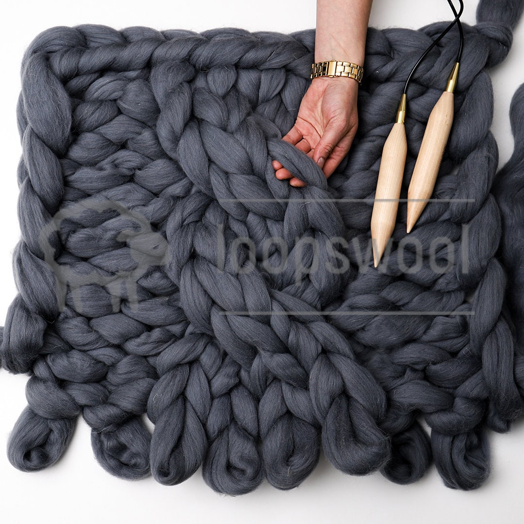 Pelote Laine Grosse Maille Tricot chunky pour couvertures à