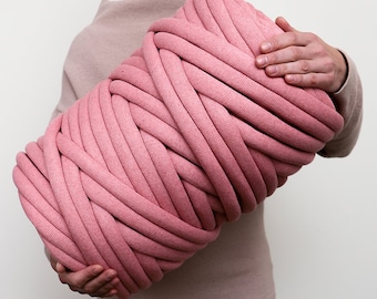 Giant Chunky Cotton Yarn, Organic Big Yarn, Arm Knitting, 45m