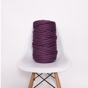 COTTON yarn, 1 BALL 0,45 kg 22,5 m, Arm knitting yarn, Chunky COTTON knit yarn, Safe for children, Super bulky big yarn image 5