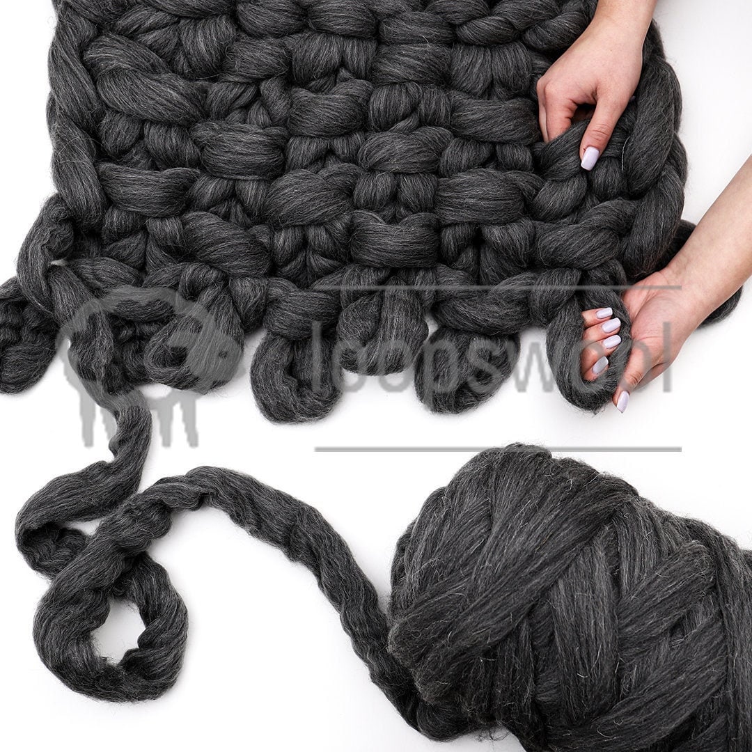 Arm Knitting Kit Pattern,blanket 30x50, Merino Blanket, Chunky Knit DIY  Knitting Pattern, Tutorial 