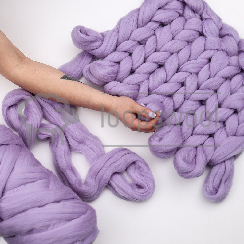 Super Bulky Merino Wool Yarn, Chunky Knit Roving (6 Lbs) - Etsy
