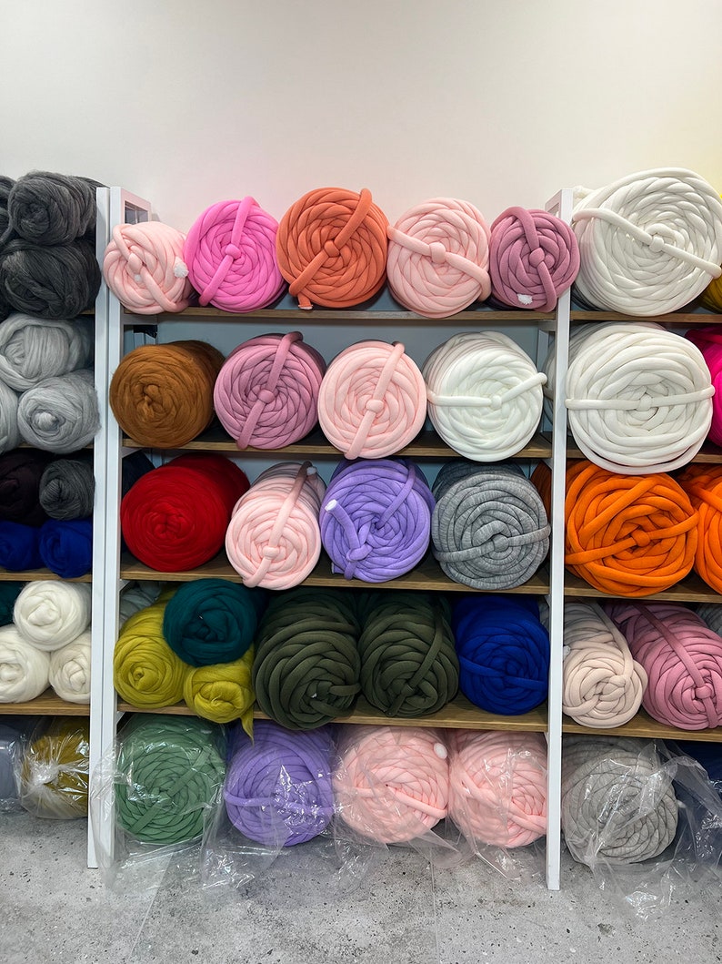 1 ball 0,9 kg 45 m, Chunky Acrylic Yarn, Tube Vegan yarn, MASHABLE, Arm knitting yarn, Chunky knit, Super sock bulky yarn image 8