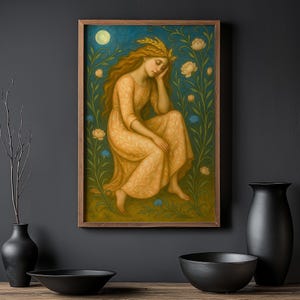 Art Nouveau Elegance: Stunning Peony Wall Decor for a Feminine Touch