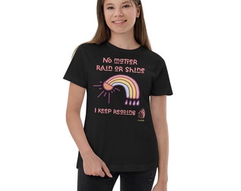 Rain Or Shine Keep Reading Youth jersey t-shirt