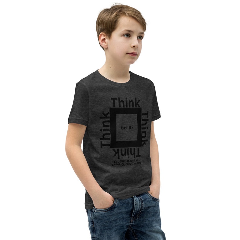 Think Outside The Box Unisex Youth Short Sleeve T-Shirt image 6