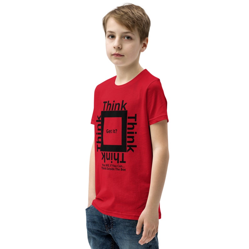 Think Outside The Box Unisex Youth Short Sleeve T-Shirt image 4