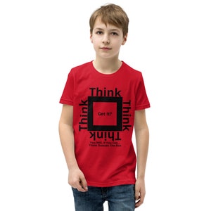 Think Outside The Box Unisex Youth Short Sleeve T-Shirt image 2