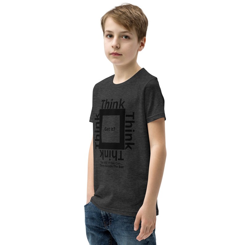 Think Outside The Box Unisex Youth Short Sleeve T-Shirt image 7