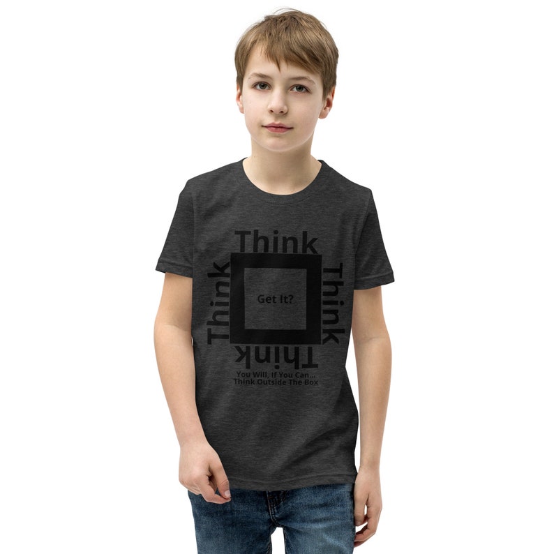 Think Outside The Box Unisex Youth Short Sleeve T-Shirt image 5