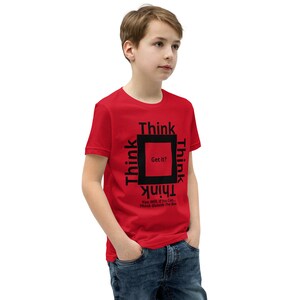 Think Outside The Box Unisex Youth Short Sleeve T-Shirt image 3