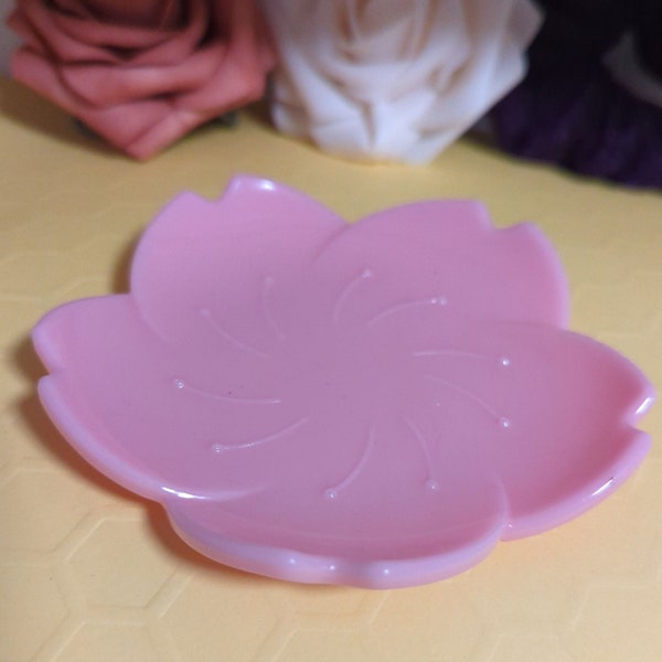 Pastel Lotus Flower Jewelry Tray - Light Pink Tray - Handmade Resin Accessories - Dish Tray - Trinket Organizer - Affordable Gifts