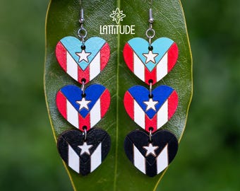 Puerto Rico Flag Earrings | Pantallas Bandera Boricua | DTMF Earrings | PR Earrings | Bad Bunny Earrings | Conejo Malo | Boricua |