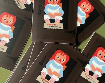 Annabelle in Her Case Sticker