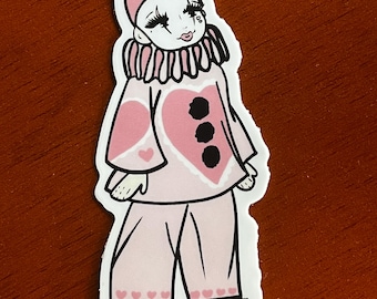 Pink Pierrot Clown Sticker