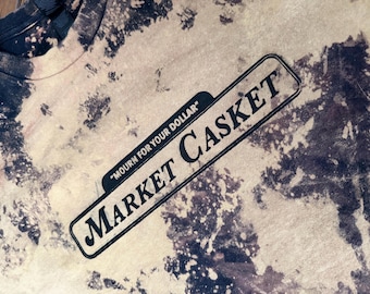 Large / Market Casket Bleach Dyed T Shirt