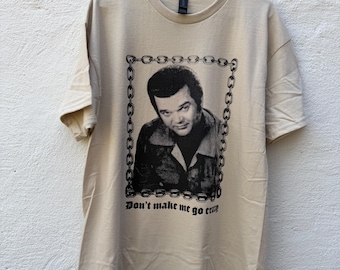 Conway Twitty Front and Back Printed T-Shirt *made to order*