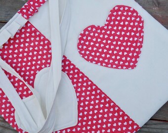 Heart Pocket Tote Bag