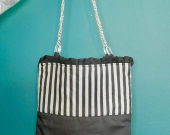 Gray & Black Stripe Tote
