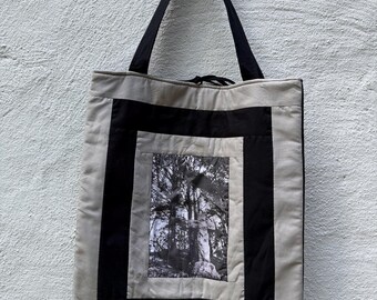 Cemetery Photo Quilted Tote Bag