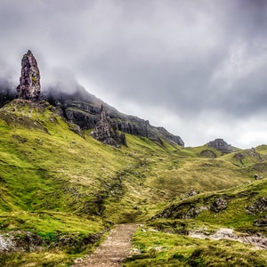 Old Man of Storr Fine Art Print, Isle of Skye Landscape Photography, Scotland Metal Wall Decor, European Travel Scottish Highlands Gift