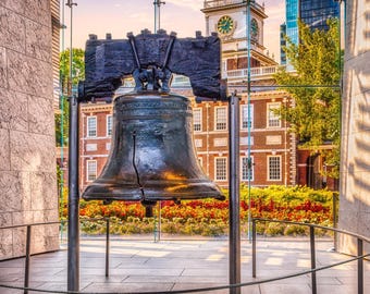 Liberty Bell & Independence Hall Photo Print: Philadelphia Landmark Art