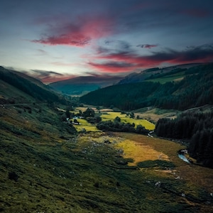 Wicklow Mountain Sunset, Ireland National Park Landscape, European Travel Photography, Fine Art Prints, Dublin Landscape, Irish Wall Decor