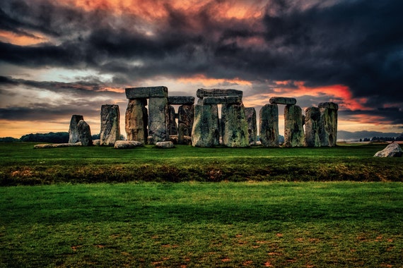 Stonehenge Sunset Fine Art Print: Historic English Architecture - Etsy