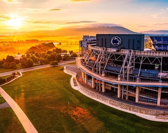 Beaver Stadium at Sunrise, Penn State University Home Decor, Gift for Student and Alumni, Fine Art Photography, Ready to Hang PSU Artwork