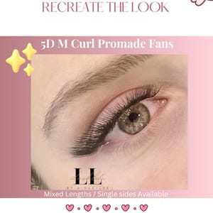 M Curl Single Lengths x 100 Promade fans on strips