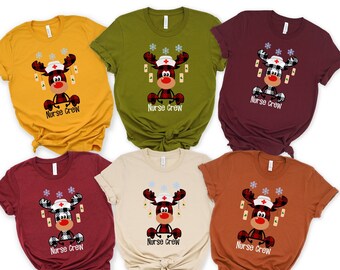 Moose Nurse Crew Shirt, Nurse Team Shirt, Christmas Nurse Shirt, Nurse Shirt, Xmas Nursing Shirt, Funny Nurse Shirt, Christmas Shirt