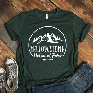 Camisa do Parque Nacional de Yellowstone, Camisa de Yellowstone, Camiseta de Yellowstone, Camisa de caminhada, Camisa de montanha, Camisa de aventura, Camisa de acampamento