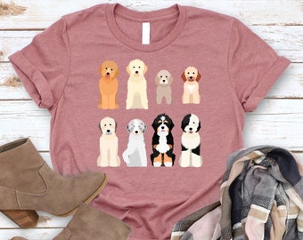 Doodle Poodle Dog Theme Shirt, Dog Shirt, Cottage Core, Dog Gift, Aesthetic Shirt, Teacher Shirt, Birthday Shirt, Cottagecore Shirt
