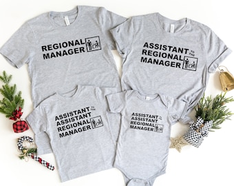 Regional Manager Shirt,Assistant To Regional Manager Shirt,Family Shirts,Family Matching,Couple Shirts,Matching Tee